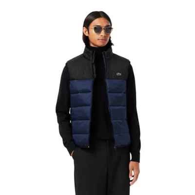 Doudoune Sans Manche Homme Déperlante Marine et noir LACOSTE