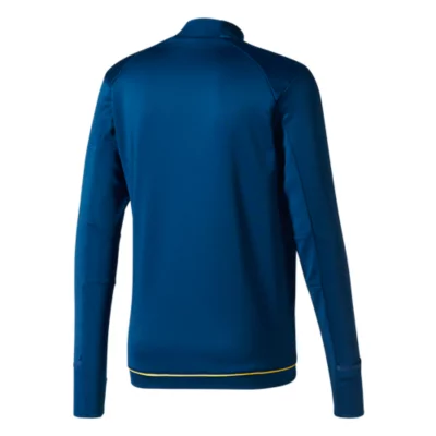 T-shirt Higher State Homme Manches Longues - Bleu Moyen - Gym, Course, Entraînement - Taille M