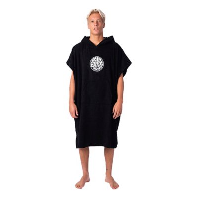 Poncho De Plage Adulte A Capuche NOIR RIPCURL