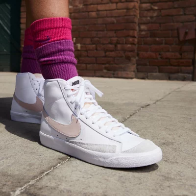 Nike Blazer Mid Femme Sneakers Femme Blazer Mid '77 Blanc Et Rose