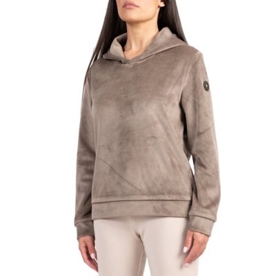 Sweat à capuche côtelé velours marron femme - Sun Valley