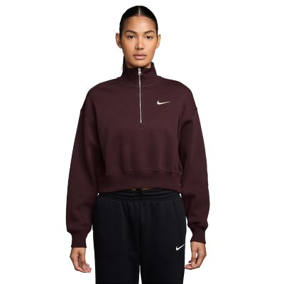 Sweatshirt Zippé Femme Sportswear Phoenix Fleece Marron et noir NIKE | INTERSPORT
