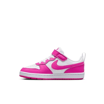 Sneakers Enfant Court Borough Low Recraft Blanc et rose NIKE