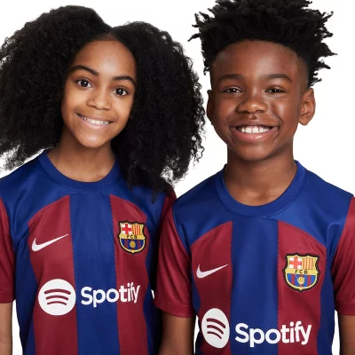 FC Barcelone T-Shirt Officiel Barça Enfant Garçon 14 Ans - Collection Football Bleu Et Rouge