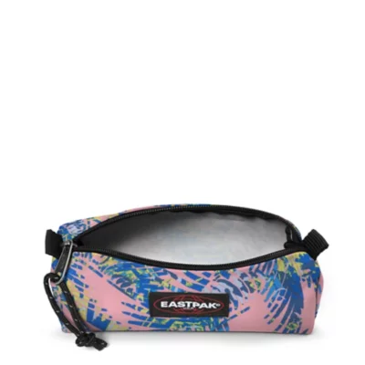 EASTPAK Trousse Benchmark Bleu/Blanc – Compartiment Unique, Nylon, 100% Végan, Taille Unique