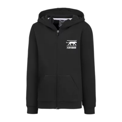 Sweat Zippé School Life – Garçon, 8 Ans, Coton Noir (très Bon état)