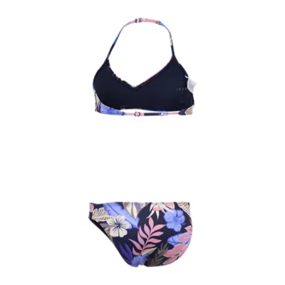 Roxy Tropical Time Maillot De Bain Fille Elongated Set – Coupe Hipster Taille Basse