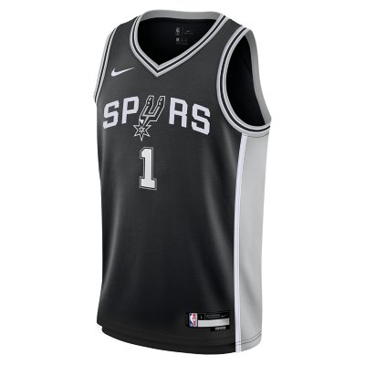 Maillot De Basketball Enfant San Antonio Spurs Domicile Wembanyama 23/24  NOIR NBA