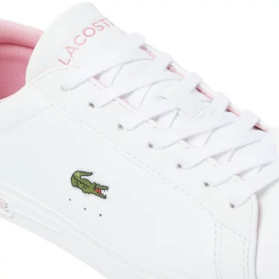 Sneakers Femme Court Base Blanc et rose LACOSTE INTERSPORT
