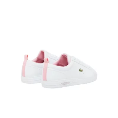 Sneakers Femme Court Base Blanc et rose LACOSTE INTERSPORT