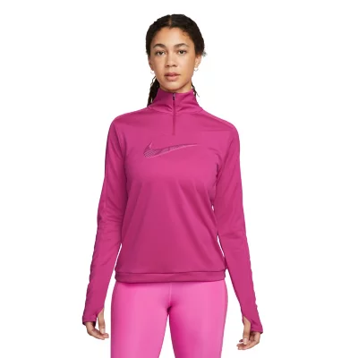 Tee-shirt De Running À Manches Longues Femme DRI FIT SWOOSH 1/2 - Main Image
