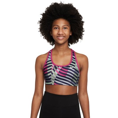 Brassière de sport col en V à maintien normal avec coussinet une pièce Nike  Dri-FIT Swoosh Icon Clash pour Femme