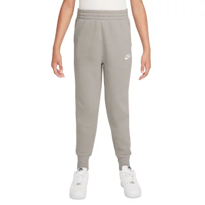 Jogging Fille Club Fleece Big Gris et blanc NIKE INTERSPORT