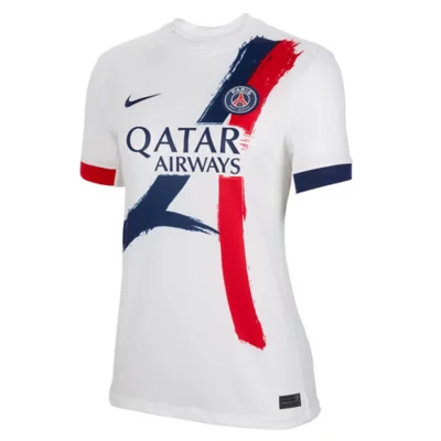 Maillot De Football Femme PSG Extérieur 24/25 Blanc et bleu NIKE