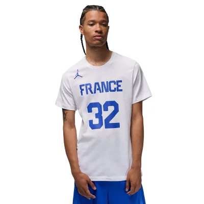 Tee-shirt De Basketball Homme Victor Wembanyama France Blanc et