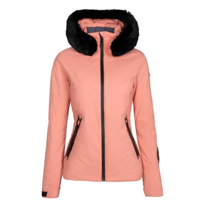 Veste De Ski Vintage SOS Sportswear Femme - Taille M - Rouge - Style Bloc Couleur Gorpcore - Occasion Très Bon état
