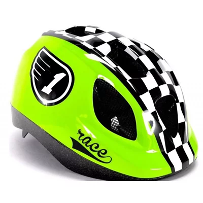 Casque Vélo Enfant LED Spielwerk Vert/Noir Taille M – Lumière 3 Modes, Visière Amovible, Ajustable 54-57 Cm – Sécurité Renforcée