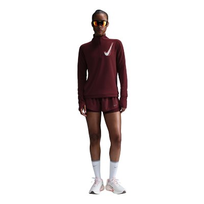 Nike Tee Shirt De Running A Manches Longues Femme Swoosh