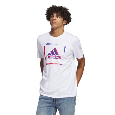 Tee shirt adidas homme blanc online