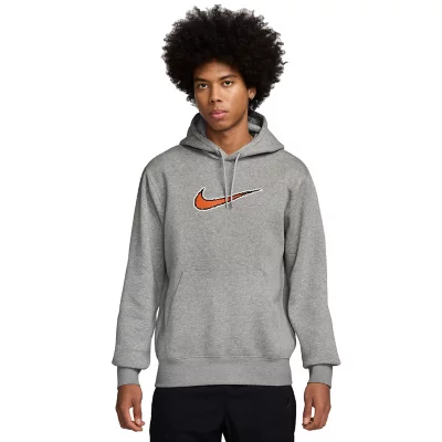 Sweatshirt À Capuche Homme Sportswear Club Gris et orange NIKE