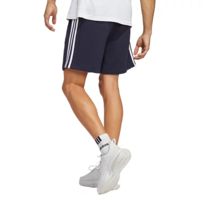Short Homme 3 Bandes En Moleton Essentials Bleu ADIDAS | INTERSPORT
