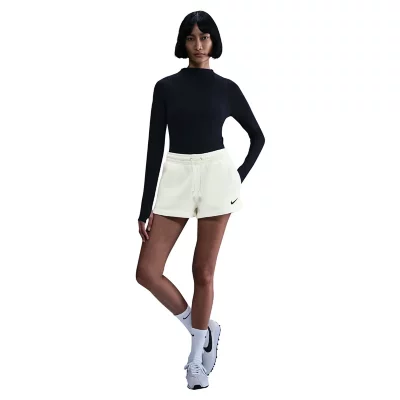 Short Femme Sportswear Phoenix Fleece Beige et noir NIKE | INTERSPORT