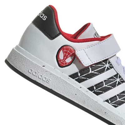 Baskets Basses Garçon Marvel Spider-Man - Blanc, Taille 26 - Fermeture Scratch Et Lacets, Confort RéCré