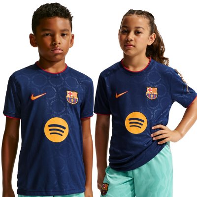 maillot d'entraînement de football enfant fc barcelone third