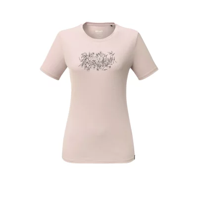 T-shirt manches courtes col en V coton vieux rose femme | La Halle