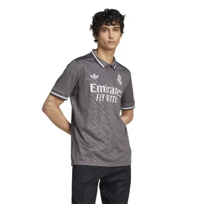Maillot Real Madrid Homme – Collection Officielle, Polyester, Taille Adulte, Licence Club, Noir
