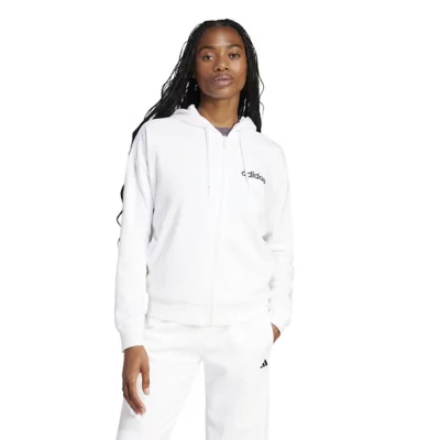 Lacoste Sweatshirt à capuche zippé blanc en molleton