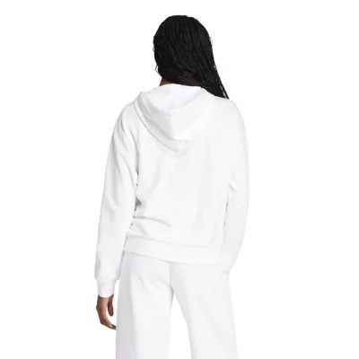 Sweat Capuche Femme L'Couture Blanc XS – Zippé 1/4, Coton, Très Bon état