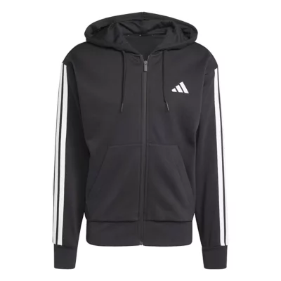 Sweatshirt Zippé À Capuche Homme Bandes Essentials Noir ADIDAS