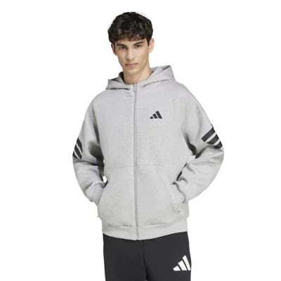 Sweat à capuche zippé graphique carré - Gris chiné - Dream - HOMME | H&M BE