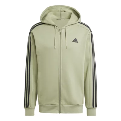Sweatshirt Zippé À Capuche Homme Bandes Essentials Vert ADIDAS
