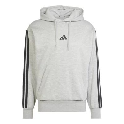 Sweatshirt À Capuche Homme 3 Bandes Essentials Gris ADIDAS
