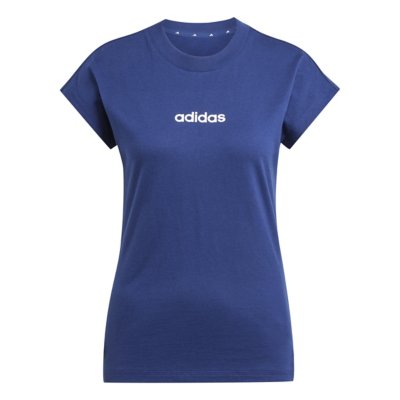 tee-shirt à manches courtes femme coton essentials linear