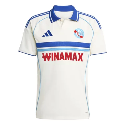 Polo De Football Homme RC Strasbourg Extérieur 25/26 Blanc ADIDAS