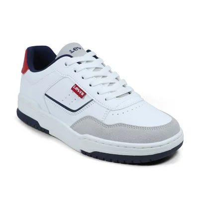 Sneakers Enfant John Blanc, marine et rouge LEVIS KIDS INTERSPORT