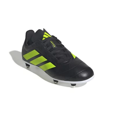 Chaussures De Rugby Hybrides Garçon Terrain Gras Noir ADIDAS