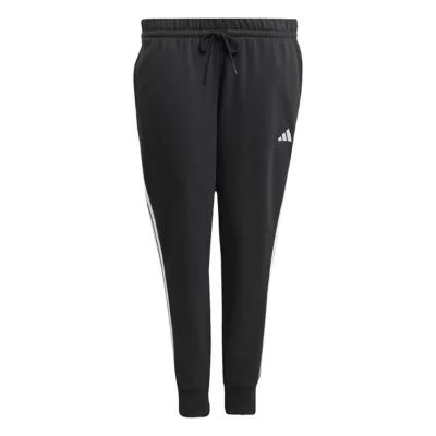 Jogging femme en molleton à bandes Grande taille ADIDAS