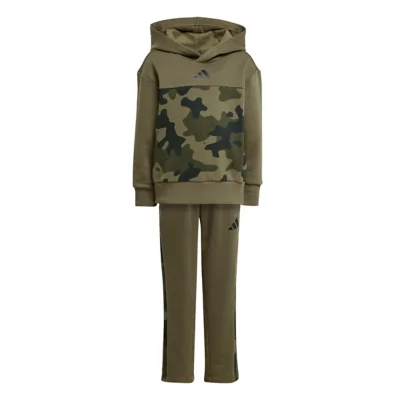 Acheter Vert - T-shirt adidas Essentials en coton camouflage pour enfant from Luxembourg