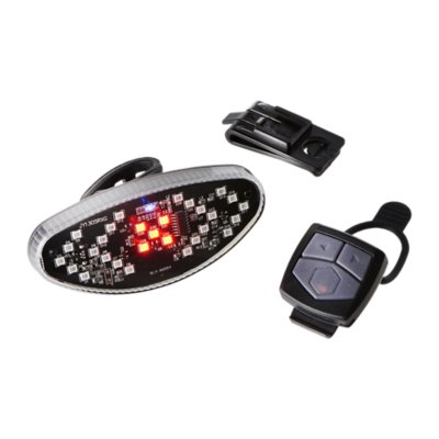 Gilet de sécurité LED vélo clignotant et télécommande - Fond noir