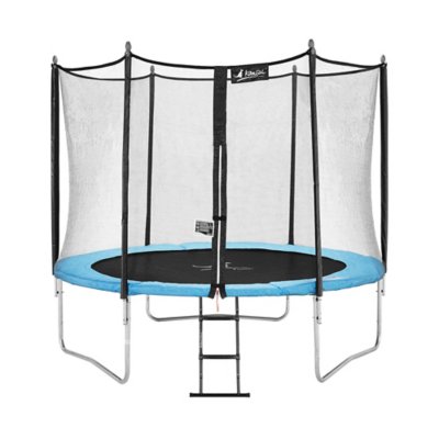 Trampoline d'extérieur pour enfants filet de sécurité jeu jardin élastique  bleu - Trampoline - Achat & prix