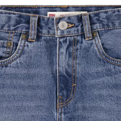 Short En Jean Levi's Fille Taille 10 - Coupe Girlfriend Manchettes Stretch - Noir