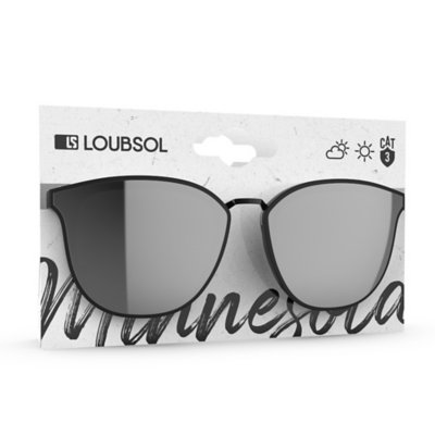 Lunettes De Soleil Femme Lunette De Soleil Adulte Minnesota Cat 3 NOIR LOUBSOL INTERSPORT