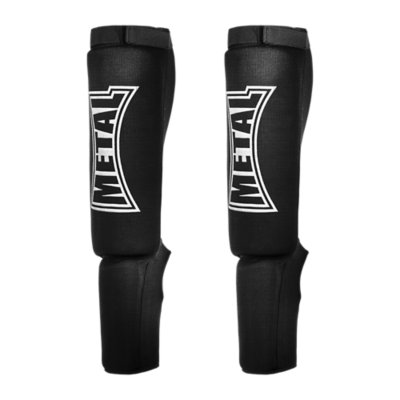 Protège tibia pro Métal Boxe Noir 