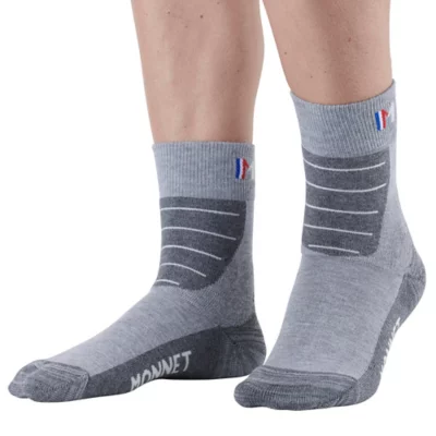 MONNET Mid Extra Light Chaussettes Femme Ultra Fines - Laine Mérinos Pour Randonnée