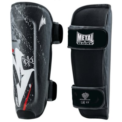 Protège-Tibias/Pieds OKO Pour Sports De Combat - Double Couche Mousse - Taille XS - Noir - METAL BOXE - 3