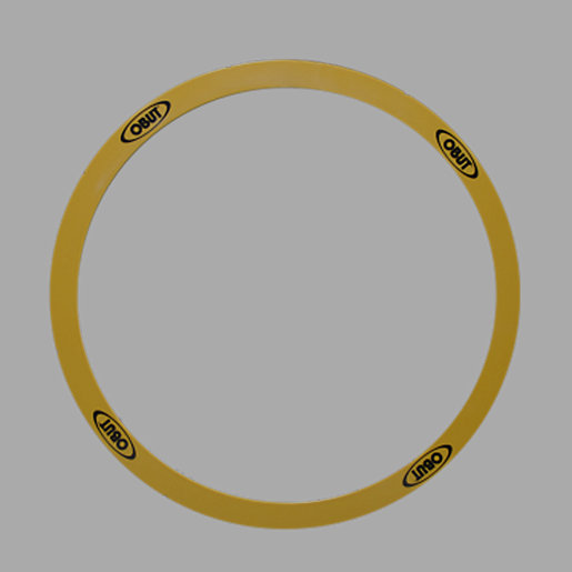 12 cercles de pétanque rigides jaunes OBUT